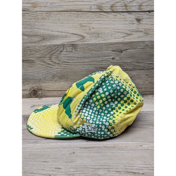 New Era 59 Fifty Hat Cap Size 7 3/8 Cotton Green & Yellow Logo RH11493 - Picture 6 of 10